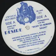 12inch Vinyl Single - Desire - Right To Remain Silent - Still Sealed