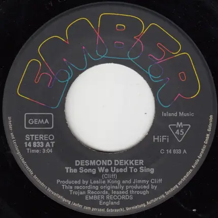 Desmond Dekker - The Song We Used To Sing