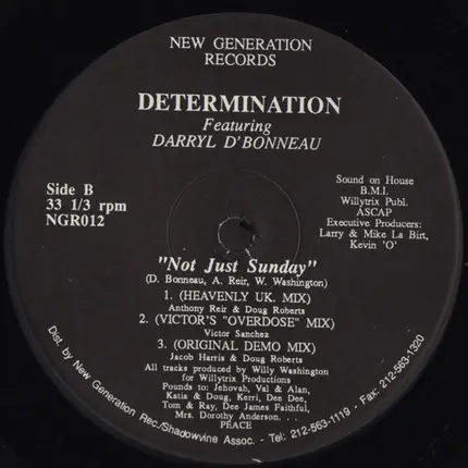 Determination Featuring Darryl D'Bonneau - Not Just Sunday