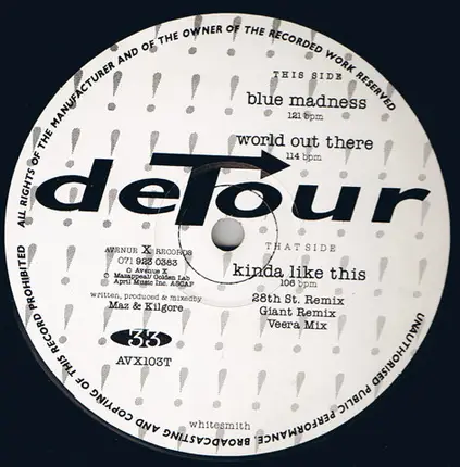 DeTour - Kinda Like This / Blue Madness / World Out There