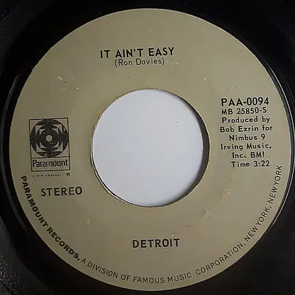 Detroit - Long Neck Goose / It Ain't Easy