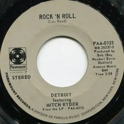 Detroit Featuring Mitch Ryder - Rock 'N Roll / Box Of Old Roses