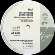 12inch Vinyl Single - Deutsch Amerikanische Freundschaft - Verschwende Deine Jugend