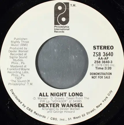 Dexter Wansel - All Night Long