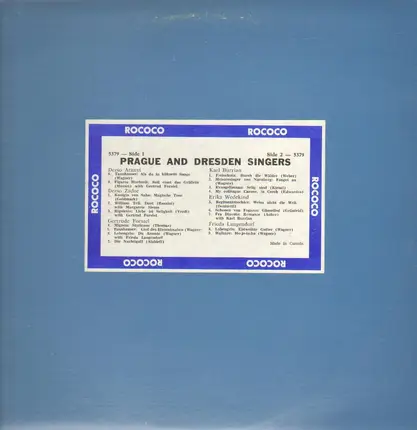 Dezso Aranyi / Gertrude Forstel / Erika Wedekind / a.o. - Prague & Dresden Singers