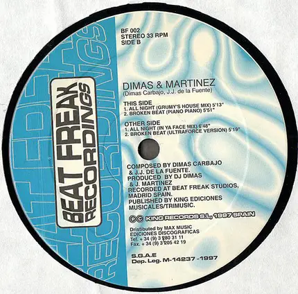 Dimas & Martinez - All Night / Broken Beat