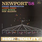 LP - Dinah Washington / Terry Gibbs / Max Roach / Don Elliott - Newport '58 - Mono /+Insert