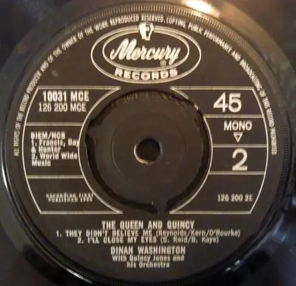 Dinah Washington With Quincy Jones And His Orchestra - The Queen & Quincy