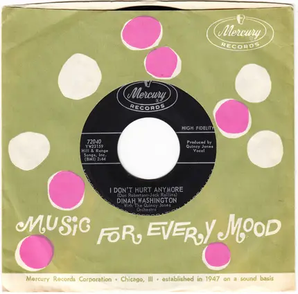 Dinah Washington - Cold, Cold Heart / I Don't Hurt Anymore