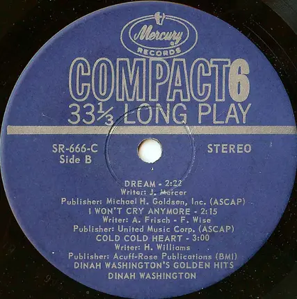Dinah Washington - Dinah Washington's Golden Hits