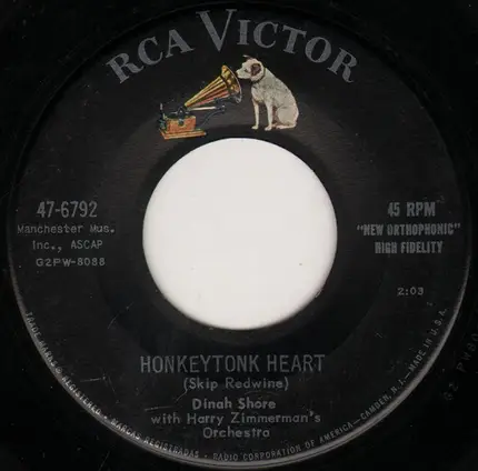 Dinah Shore With Harry Zimmerman's Orchestra And Chorus - Chantez-Chantez / Honkeytonk Heart