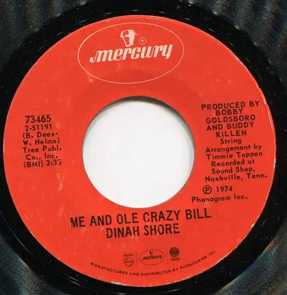 Dinah Shore - Me And Ole Crazy Bill