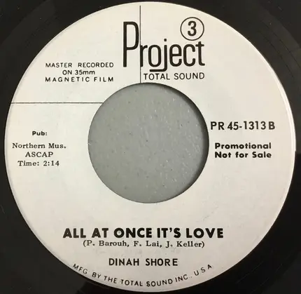 Dinah Shore - Loneliness Is My Love / All At Once It's Love