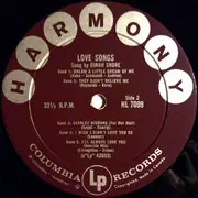 LP - Dinah Shore - Love Songs, Sung By Dinah Shore