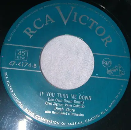 Dinah Shore - Sweet Violets / If You Turn Me Down