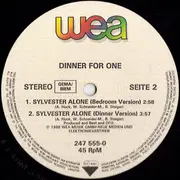 12inch Vinyl Single - Dinner For One - Sylvester Alone