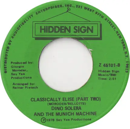 Dino Solera And Munich Machine - Classically Elise