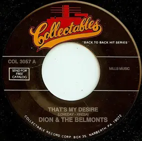 Dion & the Belmonts - That's My Desire / When You Wish Upon A Star