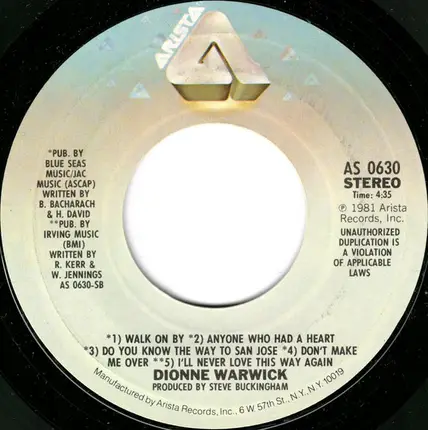 Dionne Warwick - There's A Long Road Ahead Of Us