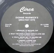 LP - Dionne Warwick - Dionne Warwick's Greatest Hits - still sealed