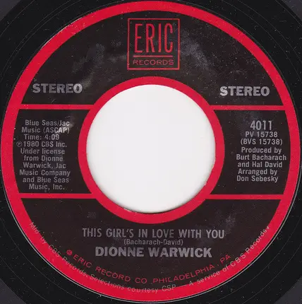 Dionne Warwick - Do You Know The Way To San Jose / This Girl's In Love With You