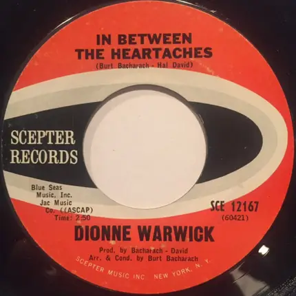 Dionne Warwick - I Just Don't Know What To Do With Myself / In Between The Heartaches