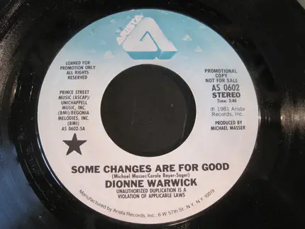 Dionne Warwick - Some Changes Are For Good