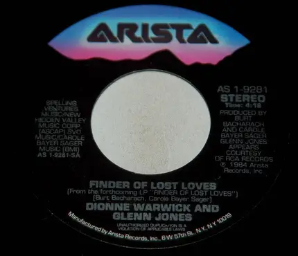 Dionne Warwick , Glenn Jones - Finder of Lost Loves