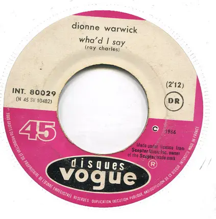 Dionne Warwick En Duo Avec Sacha Distel - Oh Yeah Yeah Yeah