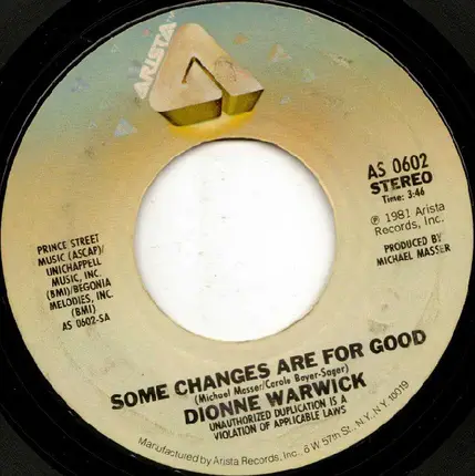 Dionne Warwick - Some Changes Are For Good