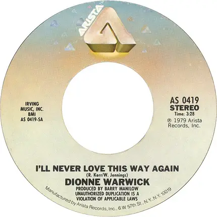Dionne Warwick - I'll Never Fall in Love Again
