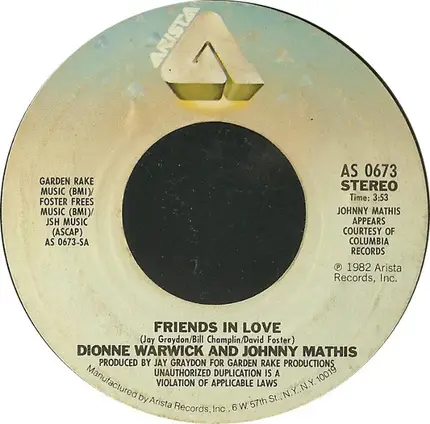 Dionne Warwick And Johnny Mathis - Friends in Love