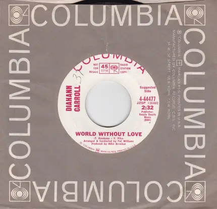 Diahann Carroll - World Without Love / I'll Be Around