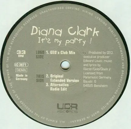 Diana Clark - It's My Party!