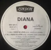 12inch Vinyl Single - Diana's - All I Need Is Love