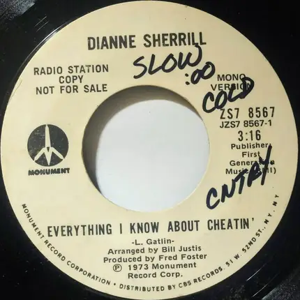 Dianne Sherrill - Everything I Know About Cheatin'