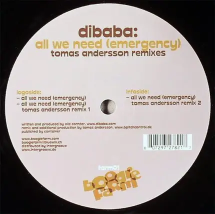 Dibaba - All We Need (Emergency) (Tomas Andersson Remixes)