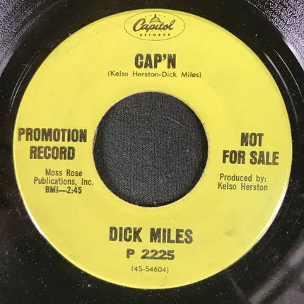 Dick Miles - Thank You For Loving Me / Cap'n