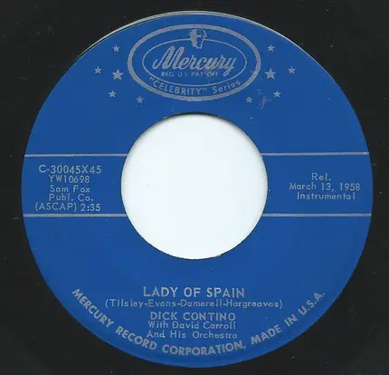 Dick Contino With David Carroll & His Orchestra - Midnight In Paris