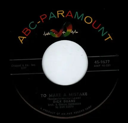 Dick Duane - Blue Prelude / To Make A Mistake