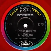 7inch Vinyl Single - Dick Dale & His Del-Tones - Let's Go Trippin' '65 + 3 - Red vinyl
