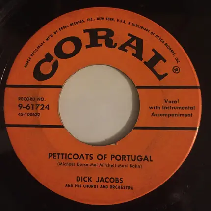 Dick Jacobs Orchestra - Petticoats Of Portugal