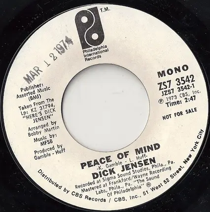 Dick Jensen - Peace Of Mind