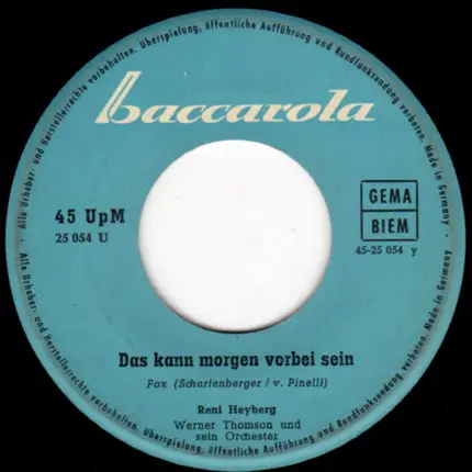 Dick Robby , Klein Ronny Und Die Regina-Girls / Reni Heiberg - Babysitter-Boogie / Das Kann Morgen Vorbei Sein