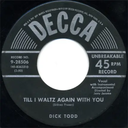 Dick Todd - Oh, Happy Day