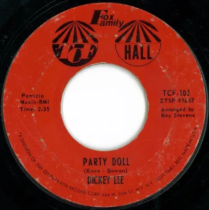 Dickey Lee - Laurie (Strange Things Happen) / Party Doll