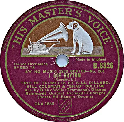 Dickie Wells And His Orchestra / Dickie Wells And His Orchestra - Japanese Sandman / I Got Rhythm