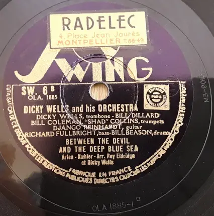 Dickie Wells And His Orchestra - Bugle Call Rag / Between The Devil And The Deep Blue Sea