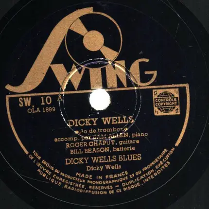 Dickie Wells - Dicky Wells Blues / Lady Be Good