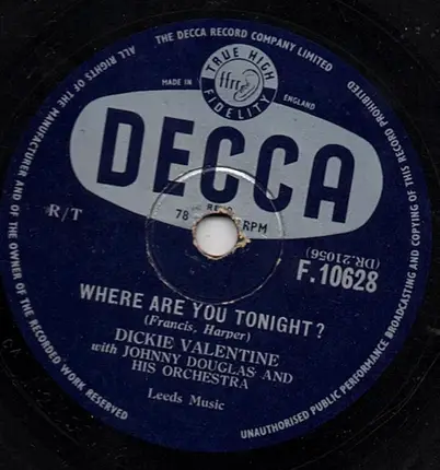 Dickie Valentine with Johnny Douglas And His Orchestra - Christmas Alphabet / Where Are You Tonight?